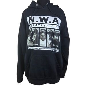 N.W.A Greatist Hits Black Graphic Hoodie  Size Med